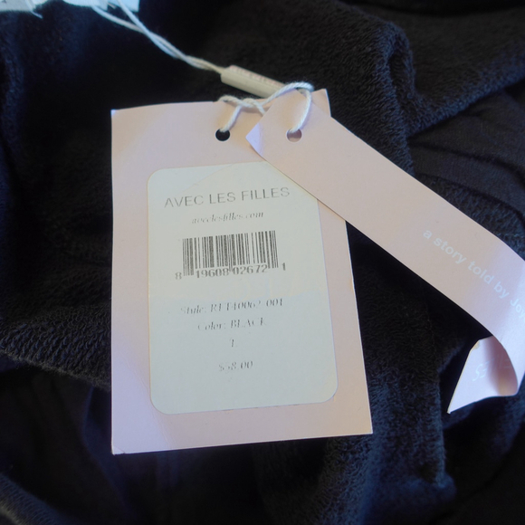 Avec Les Filles Women's Jogger Cotton in Black size Large NWT - Picture 7 of 8